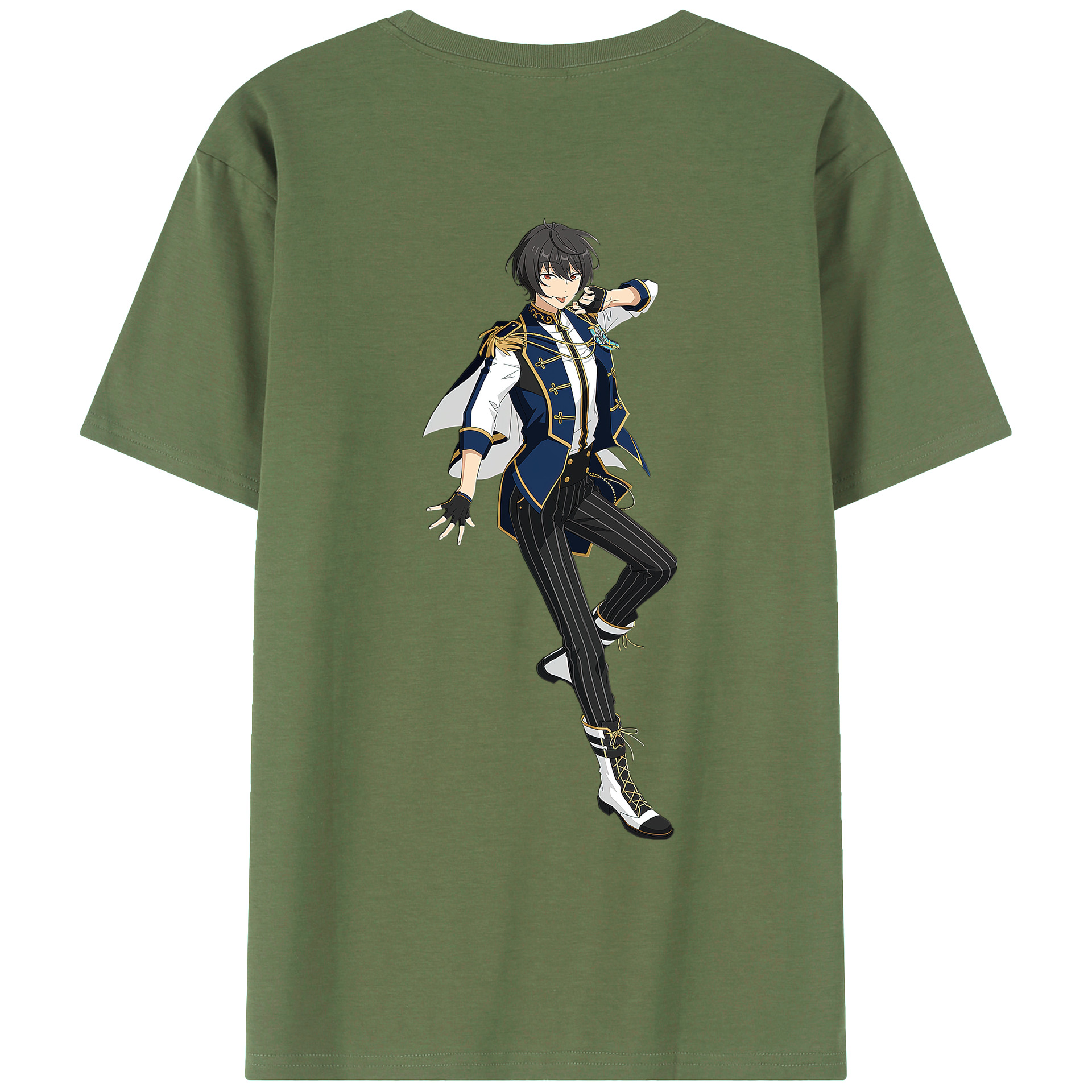 （画像用） あんさんぶるスターズ! Ensemble Stars 綿100％ メンズ半袖Tシャツ（バックプリント） 通気性